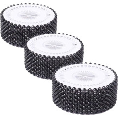 1440pcs Round Head Pins with Coloured Ball Head Decoration Pins Tie Pins Wedding Pins Sewing Pins Black 3