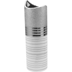 GILDE Lavena 47220 Crescent Moon Vase Silver / White / Light Grey Height 44 cm Width 13 cm Depth 13 cm