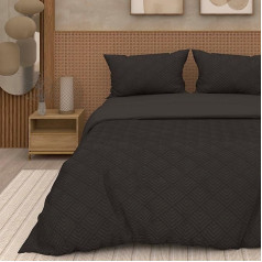 Intemporel Soleil d'Ocre Gaia Bed Linen 3D Microfibre 240 x 220 cm Black