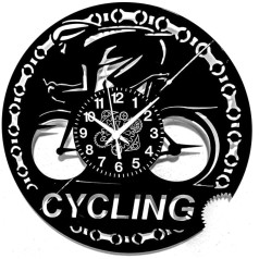 Wall Clock | Cycling | Bicycle | Gift Idea for Passionate Cycling | Cyclist Motif | Gift Idea for Men Bicycle Sports