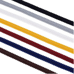 PH PandaHall 14 m 7 Colours Gimp Trim Braided Lace Trim 12 mm Centipede Braid Trim Decorative Craft Lace Ribbon Gimp Trim for Upholstery Curtains Costumes Sewing