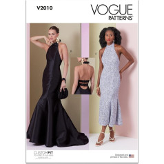 Vogue Patterns V2010H5 Ladies Dress Sewing Pattern Pack Design Code V2010 Paper, Multi-Colour, Sizes 6-8-10-12-14