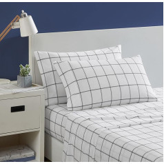 Nautica - Double Duvet Cover Set, Cotton Percale, Crisp and Cool, Lightweight and Breathable (Plot Black, Twin)