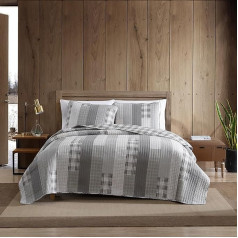 Eddie Bauer Fairview 3-Piece Cotton Reversible Quilt Set, Twin