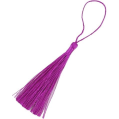 50 Stück 13 cm farbige Polyester-Seidenquasten DIY Handwerk Lesezeichen Vorhang Schmuck Hängeseil Fransenborte Kleidung Nähzubehör (25)