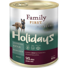 Familyfirst jēra gaļa+trabis+mārkoņi pieaugušajiem 800g