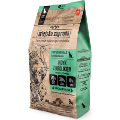 Lauku sētas tītara gaļa ar trušiem? sausā barība suņiem - 9kg