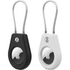 Apple AirTag lokatora korpuss ar tērauda kabeli - 2 gab.