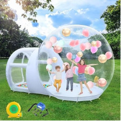 Inflatable Bubble House, FOOING 10 Foot Inflatable Tent with Improved Double Channellation, Transparent TPU Bubble Tent, Creative Bouncy Castle House for Party, Weddings, Birthday and Shopping Mall