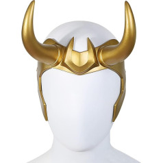 CAFELE Superhero Helmet Horns Cosplay, 2021 TV Superhero Series Movie Thor Ragnarok Crown Mask Halloween Costume Accessories