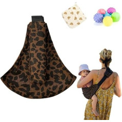 Baby Sling Sling Adjustable Baby Carrier Adjustable Carry Bag Easy Toddler Carrier Comfortable Baby Carrier Baby Carrier Wrap for Newborn to 3-36 Months (Leopard)