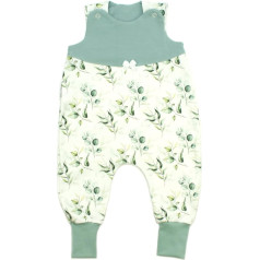 Kleine Könige Baby Romper Girl Baby Bodysuit Many Patterns & Sizes Oeko-Tex 100 Certified Sizes 50-92, Eucalyptus