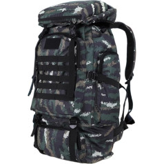 LIUHLFSR 80L Mountaineering Backpack 600D Oxford Cloth Climbing Backpack Wear-resistant Mountaineering Backpack for Outdoor Sports Suitable for Camping, Outdoor, Hiking (Green)