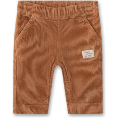 Sanetta Baby Girls' Corduroy Trousers, Brown, Practical and Comfortable Woven Cotton Trousers with Adjustable Waistband and Back Pockets, Children's Clothing