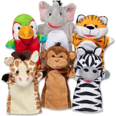 Melissa & Doug Safari Friends Hand Puppets | Hand Puppets and Theatre | Soft Toy | 3+ | Gift for Boys or Girls