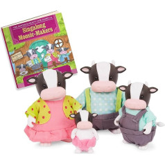 Li'l Woodzeez WZ6832C6SZ Moosicalmoo Cow Family