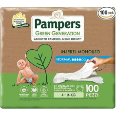 Pampers Green Generation Normal X100 Inserts (4-16 kg)