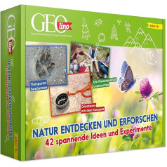 FRANZIS 67142 GEOlino Discover and Explore Nature Experiment Box with 42 Exciting Ideas for Children from 8 Years, Includes 60-Page Manual with Instructions and Accessories [English Language Not