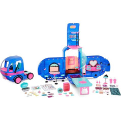 L.O.L. Surprise! 4-in-1 Glamper Fashion Camper - With 55+ Surprises, 10+ Hangout Areas & More - Electric Blue - O.M.G. Series