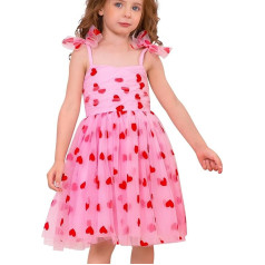 OBEEII Toddler Baby Girl Tutu Dress Spaghetti Straps Tulle Princess Birthday Party Dress Smocked Summer Flower Girl Dresses