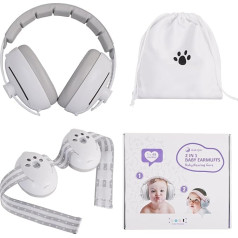 TACODIS Baby Ear Muffs Noise Protection, 2-in-1 Baby Headphones for Noise, Adjustable Baby Headphones with Stretchy Band
