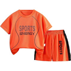Generisch 2025 unisex kinder kleidung set teiler sommer jogginganzug kurzarm-grafik-t-shirt und passender hose bekleidungssets unifarbenes für 1-6 jahre