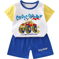 Generisch 2025 2tlg babykleidung set casual 2-teiliges schnelltrockend t-shirt shorts trainingsanzug sommer loungewear jogginganzug bekleidungssets baby baumwolle für 1-8 jahre