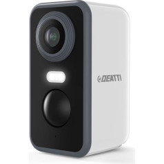 DEATTI Outdoor Surveillance Camera, Battery, 2K Wireless Wi-Fi Outdoor/Indoor, IP Camera Outdoor with PIR Motion Sensor, 2-Way Audio, Colour Night Vision, IP66 Waterproof, Cloud/SD Storage