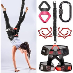 DASKING Heavy Bungee Band Set, Air Yoga Resistance Bungee Stretch Belt, 4D Bungee Dance Rope, Exercise Resistance Belt Training Fitness Home Gym Professional Training Equipment