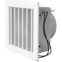The Ventilation GCMIB1615100 Y GCMIB1615100 for Elettroventola Fires, Varnished Aluminium 160 x 160 mm, White