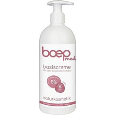 boep med Base Cream | Basic Care for Problem Skin such as Neurodermatitis or Rosacea | Very Dry or Itchy Skin | Certified Natural Cosmetics (500 ml)