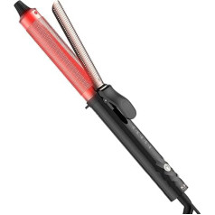 K&K Professional Infrared Curling Iron (32 mm), Maximum Temperature up to 230 °C, Dual Voltage, Rose Gold Aluminium Tube