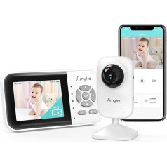 Simyke Baby Video Monitor, WiFi Baby Camera, 2.8 Inch Display and App Control, 1000 Feet Long Range, 2-Way Talk, Automatic Night Vision, Alarm