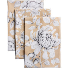 Maison d' Hermine Pretty Autumn 100% Cotton Set of 3 Multi-Purpose Kitchen Towels, Bar Towels, Thanksgiving / Christmas (50 cm x 70 cm)