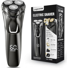 Kayeeno Men's Electric Shaver: Electric Shaver Wireless - Wet and Dry Shaver (90,000 rpm) for Men IPX6 Waterproof - USB Charging with Beard Trimmer at Home/Business Travel