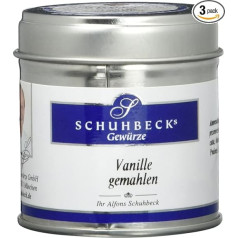 Schuhbecks Vanilla Ground 15 g for Refining Sweet Foods, Pack of 3 (3 x 15 g)