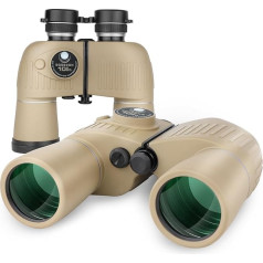 10x50 Marine Binoculars, Binoculars with Night Vision Rangefinder and Compass, for Water Sports Enthusiasts and Hobby Sailors, Includes Ready Bag, Dust Caps and Carry Strap (Y)