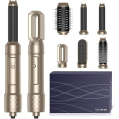 Hair Styler Set, 6-in-1 Hair Styler, Hair Styler with Hair Dryer Styling Brushes, Round Brush Hairdryer, Warm Air Brush, Thermal Brush, Curling Iron Automatic for Straightening, Drying, Curling