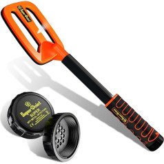 Metal Detector, IP68 Waterproof, 3 Alarm Modes, Underwater Metal Detector, Rechargeable via USB, LED Lamp, Diving Metal Finder for 30 to 60 m Underwater (Orange)