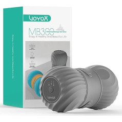 VOYOR-HEALTH Electric Peanut Massage Ball, Fascia Roller Spine with Vibration, Rechargeable Deep Tissue Trigger Point, Self Massage Ball for Fascia Training, Muscle Relaxation, MB300 (Grey)