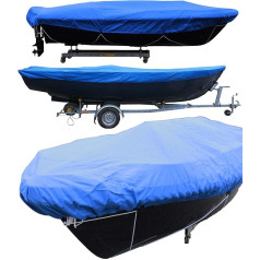 Boat Tarpaulin - Infradesktrading 600D PVC-Coated Universal Tarpaulin for Boats - Open Tarpaulin Boat 430 to 490 cm Long x 175 cm Wide - Please Check Dimensions Beforehand