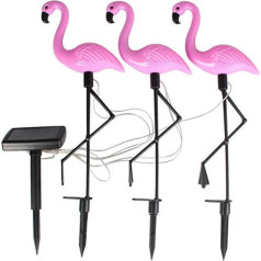 TopHomer Solar Lights Outdoor Flamingo Garden LED Stake Lights Solar Powered Waterproof House Path Lawn Yard Landscape Path for Garden Decorative (3 in 1 Pack)