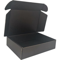 CH-BOX 50 x Black Corrugated Postal Boxes 22cm x 15cm x 5cm