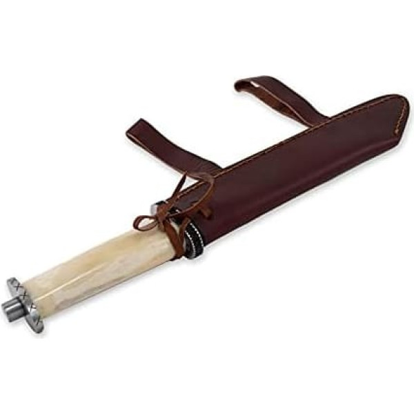 Viking Sax Type Scrama with Bone Handle Including Leather Sheath
