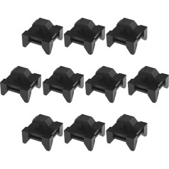 Be In Your Mind Pack of 10 Cable Holders, Groove, Clips, Cable Clips, Suitable for European Standard 4040, Aluminium Profiles, Installation Blocks for Cable, Black, 13 x 7.5 mm