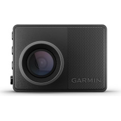 Garmin 010-02505-11 57 Compact Dash Cam with Automatic Accident Detection, 2 Inch (5.1 cm) Colour Display, Wide 140° Viewing Angle, Sharp HD Recording in 1440p and Networked Services for More Safety,