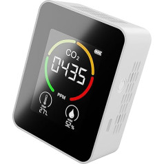 Air Quality Monitor, Radon Detector, Indoor Air Quality Monitor with Intuitive Colour Coding System, Large LCD Screen for Greenhouses, Agricultural