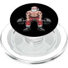 Muskulöser Weihnachtsmann, lustig, Kreuzheben PopSockets PopGrip für MagSafe