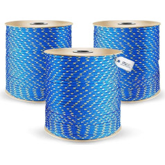 100m blue polypropylene rope poly cord 10mm