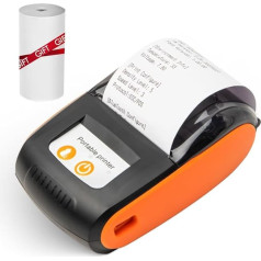 Sunydog Portable Receipt Printer 58 mm Mini Thermal Printing Mobile Wireless Printer Invoice Printer with 2 Inch Thermal Paper Roll Compatible with Android/iOS/Windows System